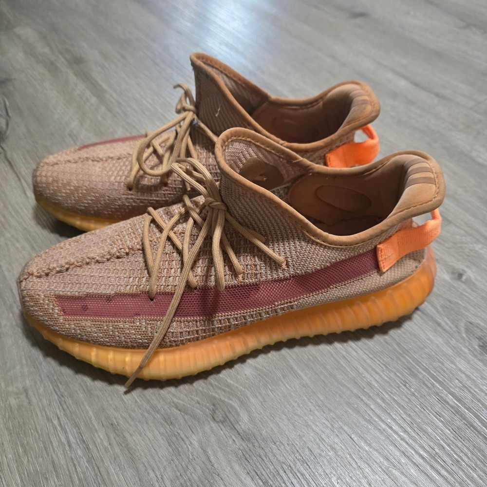 Adidas Yeezy Boost 350 V2 Clay Mens 11.5 Sneakers EG7490 Orange Tan Low Top